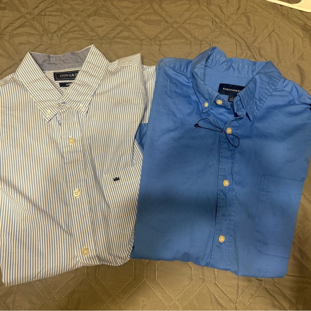 Men’s long sleeve button ups crown and ivy and saddlebred
